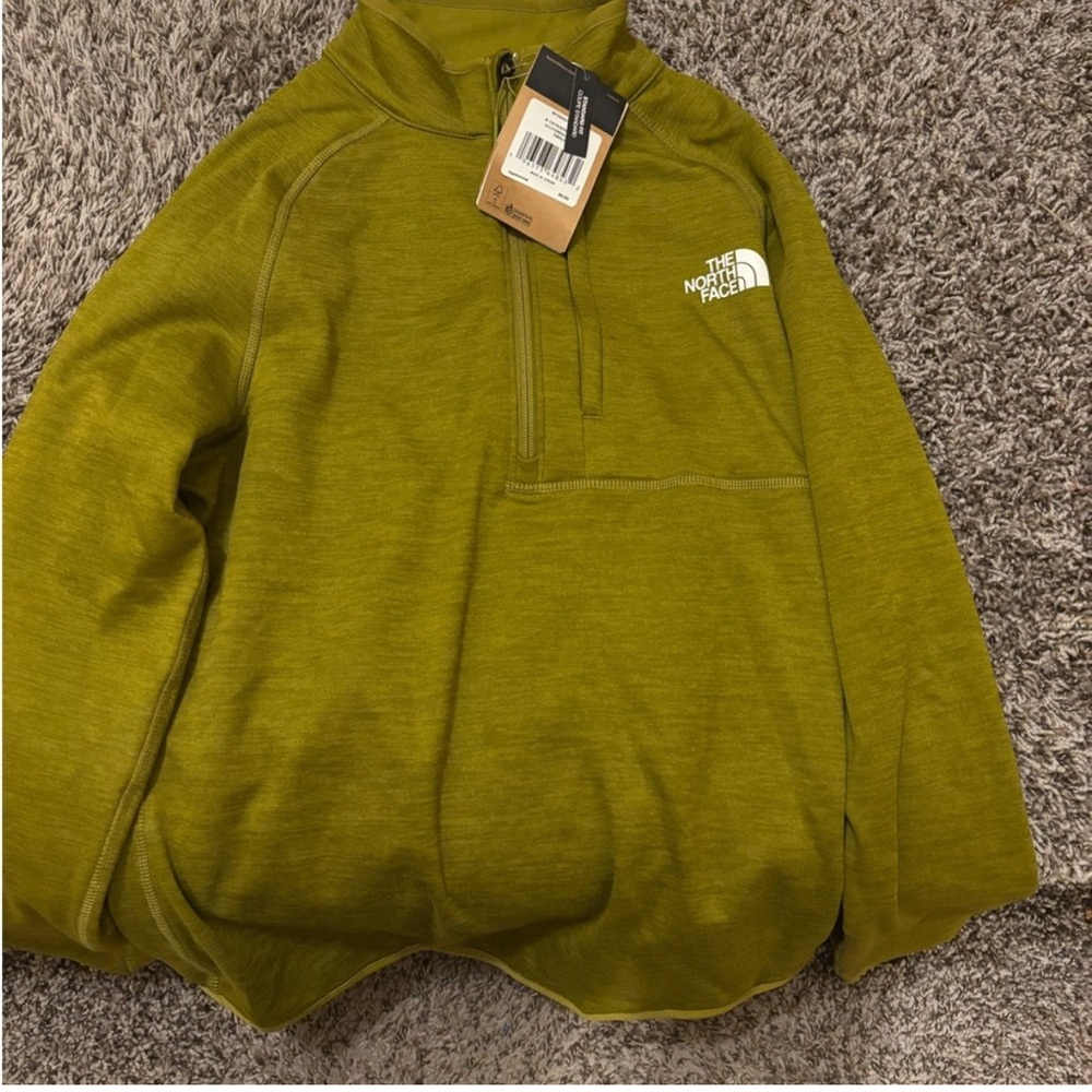 The North Face Green Zip Up Sweater Plush Fleece